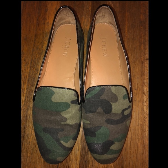 J. CREW Addie Camo Smoking Loafers - Picture 3 of 4